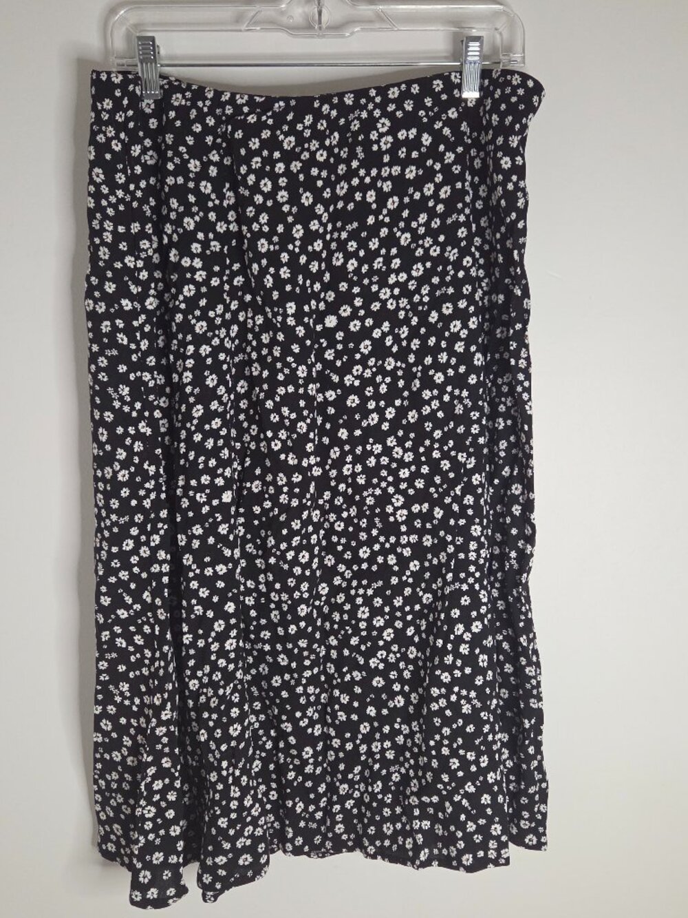 Black Floral Midi Skirt